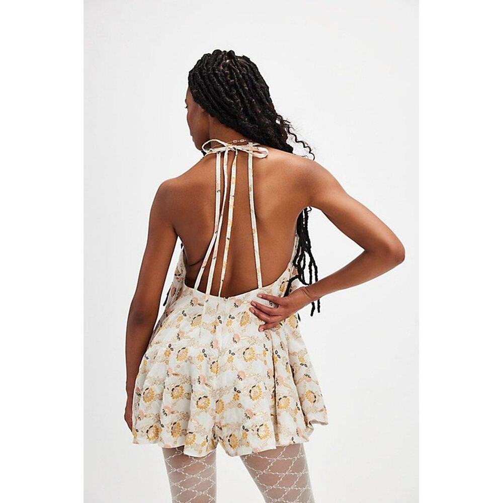 Free People NWOT‎ Jacquard Chiara Romper - Picture 3 of 6